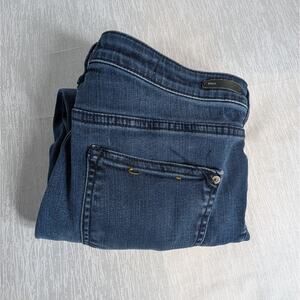 Anthropologie Pilcro Ultra High Rise Skinny Jeans Womens 30 Blue Raw Hem